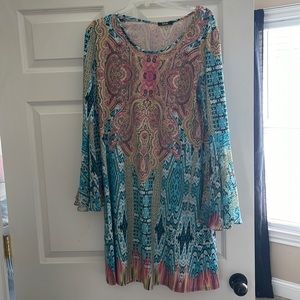 Multi colored dress Size-large Brand- MSK Great condition